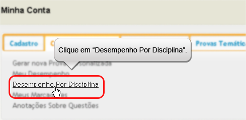 Desempenho por Disciplina - Passo 3